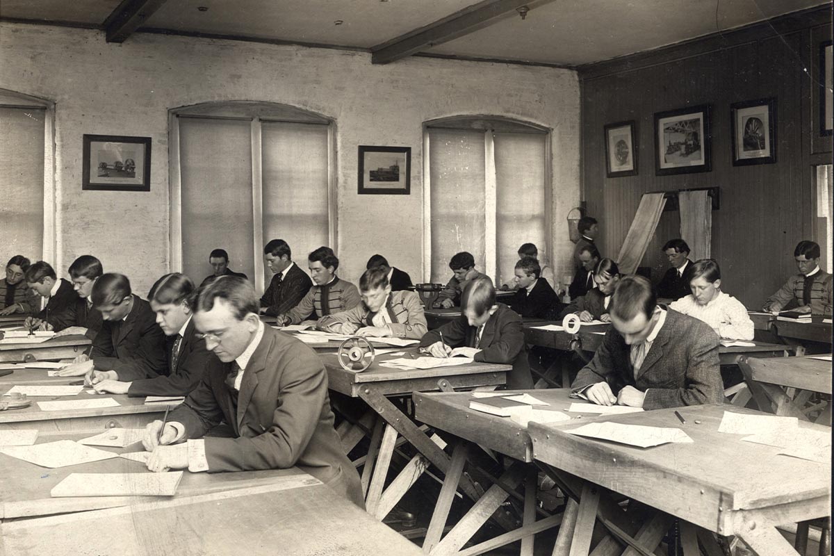 Students Participate in a Drawing Class