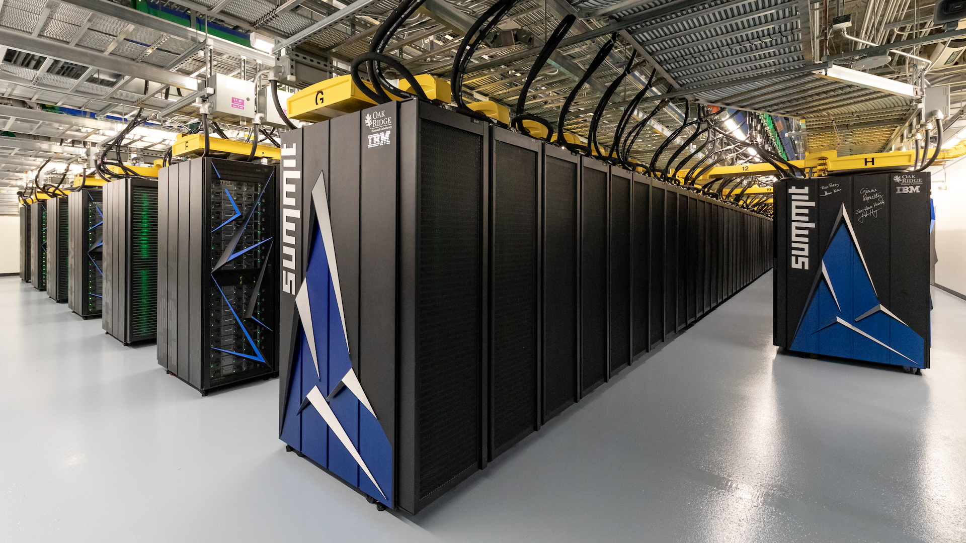 Scenic - computer room showing the Summit supercomputer, November 1, 2018.