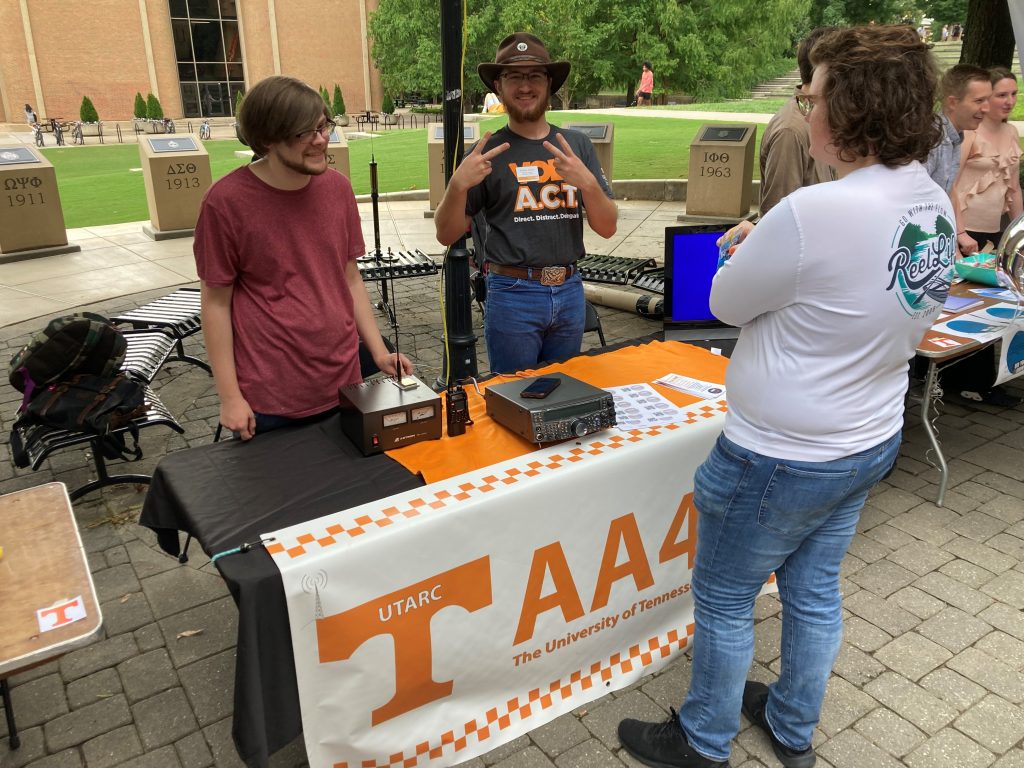 UT Amateur Radio Club participating in the Student Engagement Fair on Friday, August 26