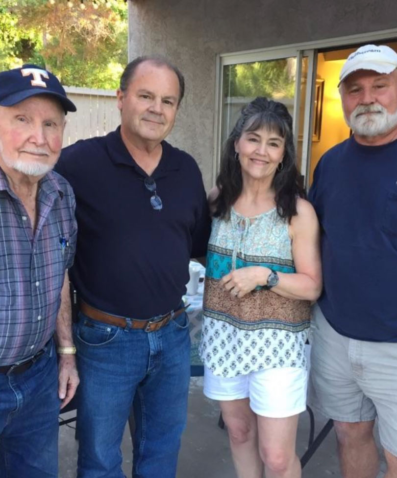 L to R-Roger Anderson with his children, Dave, Patty Hubby, and Mike